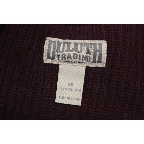 Duluth Trading men's chunky knit burly two button retirement Henley sweater M - Picture 7 of 10